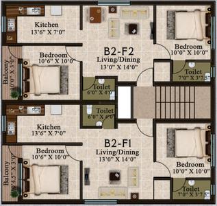 Project Image of 745.0 - 915.0 Sq.ft 2 BHK Apartment for buy in Golden Shri Vaaru