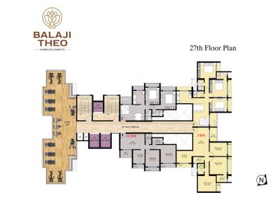Project Image of 705.0 - 980.0 Sq.ft 2 BHK Apartment for buy in Reliable Balaji Theo