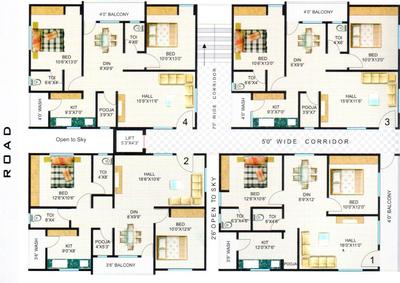 Project Image of 1050.0 - 1475.0 Sq.ft 2 BHK Apartment for buy in Hari Heights And Sri Nilayam