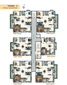 Project Image of 1701 Sq.ft 3 BHK Apartment / Flat for sale in Bachupally for Rs. 14500000