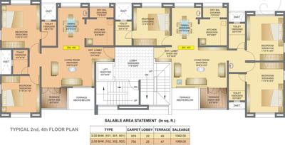Project Image of 750.0 - 978.0 Sq.ft 2 BHK Apartment for buy in Landmark Exotica