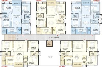 MK Meadows Tower 1 Cluster Plan 1