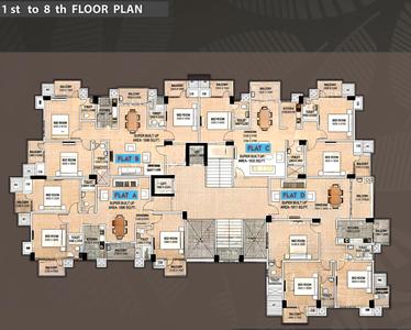 Project Image of 1586.0 - 1811.0 Sq.ft 3 BHK Apartment for buy in Swasteek Tusar Tower
