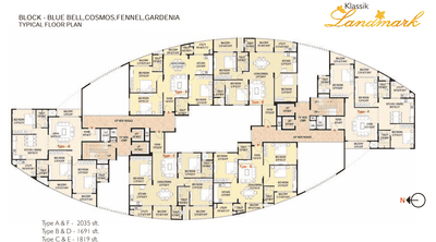 Project Image of 1700 Sq.ft 3 BHK Apartment / Flat for sale in KPC Layout for Rs. 28800000