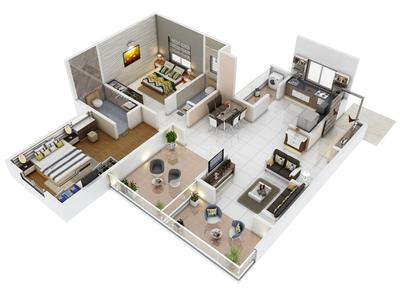 Project Image of 823.0 - 1066.0 Sq.ft 2 BHK Apartment for buy in Venus Krushna Park C Wing