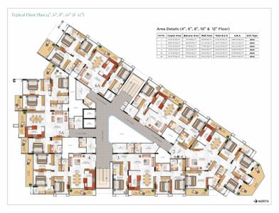 Project Image of 1961.83 - 3301.74 Sq.ft 3 BHK Apartment for buy in Trimurty Arabella