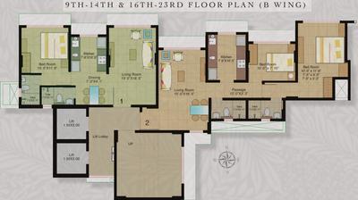 Project Image of 498.0 - 642.0 Sq.ft 1 BHK Apartment for buy in Tolaram Gardens