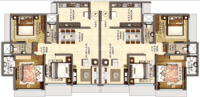 Project Image of 1110.0 - 1552.0 Sq.ft 2 BHK Apartment for buy in Bajaj Emerald