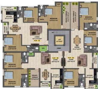 Project Image of 1018.0 - 1412.0 Sq.ft 2 BHK Apartment for buy in Shree Aaditri