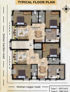 Project Image of 920.0 - 998.0 Sq.ft 2 BHK Apartment for buy in Allied Aris Palazzo