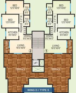 Project Image of 965 Sq.ft 2 BHK Apartment / Flat for sale in Virar West for Rs. 6500000