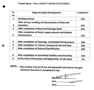 Shrinath Maa Ginni Vihar Extension Construction Linked Payment (CLP) 1
