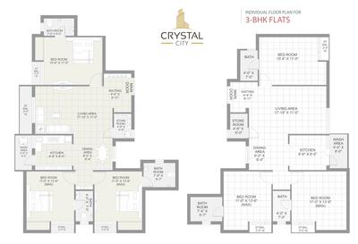 Project Image of 593.41 - 992.97 Sq.ft 2 BHK Apartment for buy in I Shree Khodal Crystal City