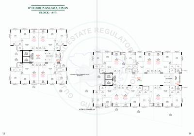 Samrit Spandan Block A & B Cluster Plan for 1st Floor 1