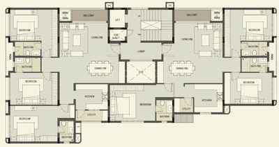 Project Image of 1848.0 - 1922.0 Sq.ft 3 BHK Apartment for buy in Chaitanya Rajshri