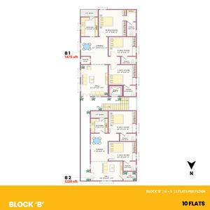 Project Image of 1219.98 - 1474.98 Sq.ft 2 BHK Apartment for buy in Sunrise Square Block B