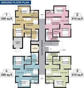 Project Image of 595.0 - 635.0 Sq.ft 2 BHK Apartment for buy in Arun Ratika II