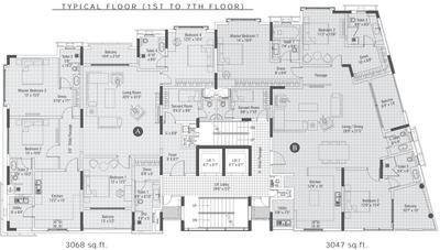 Project Image of 3047.0 - 3068.0 Sq.ft 3 BHK Apartment for buy in Bhoomi One Rutland Gate