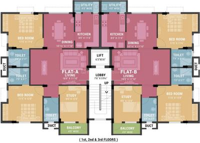 Project Image of 0.0 - 1368.0 Sq.ft 2.5 BHK Apartment for buy in Ramaniyam Kauveri