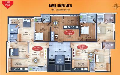 Project Image of 1010.0 - 1045.0 Sq.ft 2 BHK Apartment for buy in TCPL Tamil River View