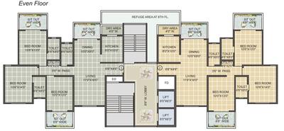 Project Image of 971.0 - 2488.0 Sq.ft 3 BHK Apartment for buy in Anmol Nayantara City One Phase 2