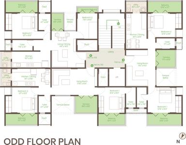 Project Image of 583.4 - 621.19 Sq.ft 2 BHK Apartment for buy in Runaa O2