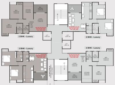 Project Image of 678.56 - 931.29 Sq.ft 2 BHK Apartment for buy in Siddhivinayak Vision Exotica Building A