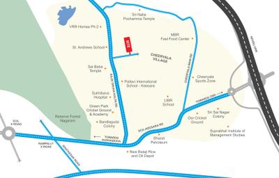 Project Image of 895 Sq.ft 2 BHK Apartment / Flat for sale in Dammaiguda for Rs. 3848000
