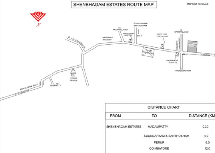 Covai Shenbagam Estates Location Plan 1