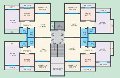 Project Image of 399.0 - 610.0 Sq.ft 1 BHK Apartment for buy in Charms Park Phase 2