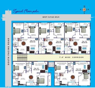 Project Image of 960.0 - 1097.0 Sq.ft 2 BHK Apartment for buy in Sai Sicindri Residency