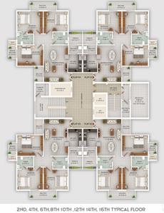 Project Image of 1550.0 - 1800.0 Sq.ft 3 BHK Apartment for buy in GBN Skywalk