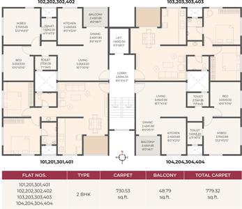 Project Image of 0.0 - 691.9 Sq.ft 2 BHK Apartment for buy in Vinayak Sai Vinay