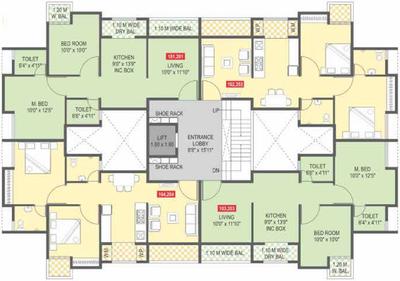 Project Image of 420.0 - 576.0 Sq.ft 2 BHK Apartment for buy in Deven Parijat C