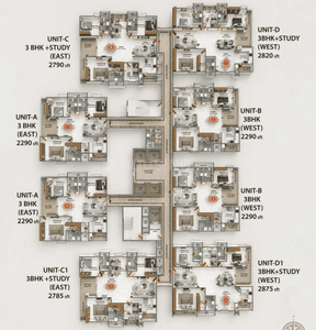 Project Image of 2290.0 - 4100.0 Sq.ft 3 BHK Apartment for buy in Ramky The Eminent