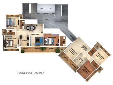 Project Image of 1750 Sq.ft 3 BHK Apartment / Flat for sale in Nerul for Rs. 29000000