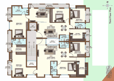 Project Image of 1279.0 - 2113.0 Sq.ft 2 BHK Apartment for buy in Chellappas Abhimanyu Garden Sunrise