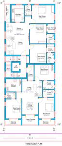 Live Durga Flats Durga Flats Cluster Plan for 3rd Floor 1