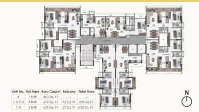Project Image of 460.0 - 625.0 Sq.ft 1 BHK Apartment for buy in Parsn Shiv Vaibhav