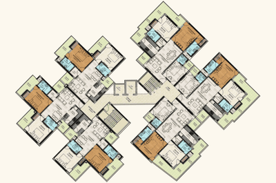 Project Image of 1290 Sq.ft 2 BHK Apartment / Flat for sale in Dhakoli for Rs. 7590000