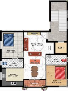 Project Image of 902.0 - 1810.0 Sq.ft 2 BHK Apartment for buy in JD Grandeur