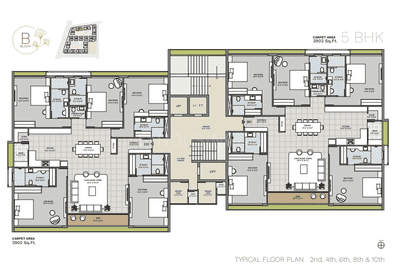 Project Image of 1911.0 - 6203.0 Sq.ft 3 BHK Apartment for buy in Avadh Ercole