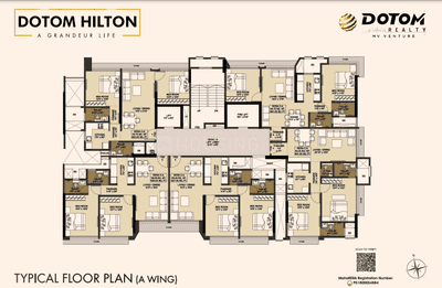 Project Image of 604.0 - 996.0 Sq.ft 2 BHK Apartment for buy in Dotom Hilton