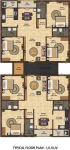 Project Image of 0.0 - 1500.0 Sq.ft 3 BHK Apartment for buy in India Kurinji Blossoms