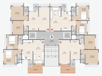 Project Image of 594.6 - 737.11 Sq.ft 2 BHK Apartment for buy in Savani Prayosha Elite Tower A And B