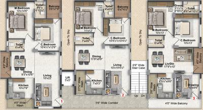 Project Image of 899.43 - 1222.0 Sq.ft 2 BHK Apartment for buy in Credon Balaji Aura