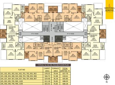 Project Image of 691.0 - 779.0 Sq.ft 2 BHK Apartment for buy in Sentosa Serene