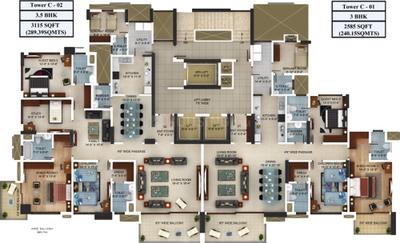 Project Image of 2650.0 - 5045.0 Sq.ft 3 BHK Apartment for buy in Mantri Blossom 1
