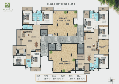 Project Image of 530.0 - 2870.0 Sq.ft 1 BHK Apartment for buy in NK Palm Hills