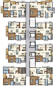 Project Image of 1244 Sq.ft 2 BHK Apartment / Flat for sale in Hafeezpet for Rs. 10400000
